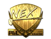 Sticker | nex (Gold) | Krakow 2017 image