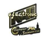 Sticker | electroNic (Gold) | Stockholm 2021 image