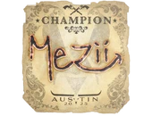 Sticker | mezii (Champion) | Austin 2025 image