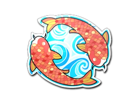 Sticker | Twin Koi image