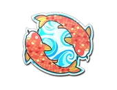 Sticker | Twin Koi image
