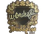 Sticker | w0nderful (Gold) | Budapest 2025 image