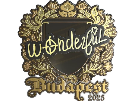 Sticker | w0nderful (Gold) | Budapest 2025 image