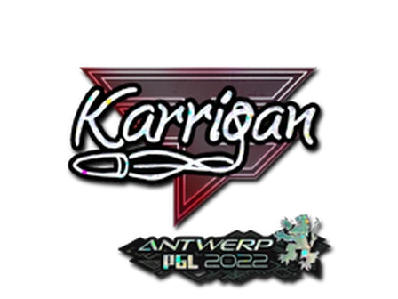 Sticker | karrigan (Glitter) | Antwerp 2022 image