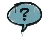 Sealed Graffiti | Question Mark (Wire Blue) image