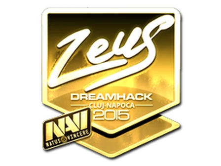 Sticker | Zeus (Gold) | Cluj-Napoca 2015 image