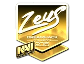 Sticker | Zeus (Gold) | Cluj-Napoca 2015 image