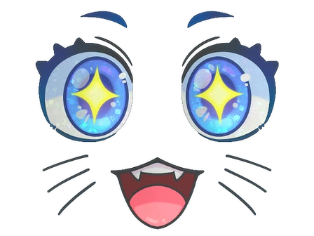 Sticker | Kawaii Eyes (Glitter) image