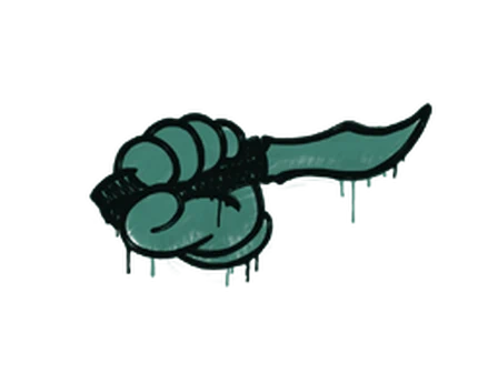 Sealed Graffiti | Backstab (Frog Green) image