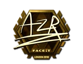 Sticker | AZR (Gold) | London 2018 image