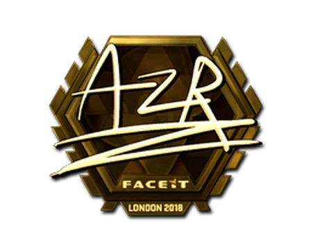 Sticker | AZR (Gold) | London 2018 image