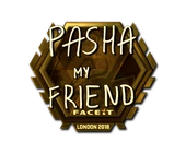 Sticker | pashaBiceps (Gold) | London 2018 image