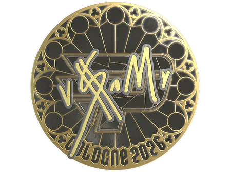 Sticker | v$m (Gold) | Cologne 2026 image