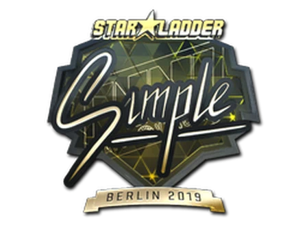 Sticker | s1mple (Gold) | Berlin 2019 image