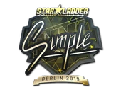 Sticker | s1mple (Gold) | Berlin 2019 image