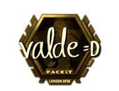 Sticker | v4lde (Gold) | London 2018 image