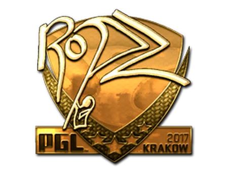 Sticker | ropz (Gold) | Krakow 2017 image