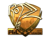 Sticker | ropz (Gold) | Krakow 2017 image