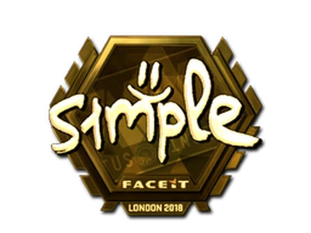Sticker | s1mple (Gold) | London 2018 image