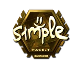 Sticker | s1mple (Gold) | London 2018 image