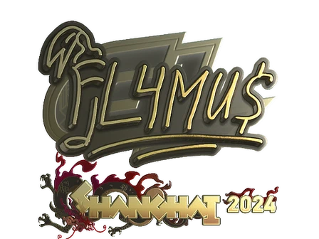 Sticker | FL4MUS (Gold) | Shanghai 2024 image