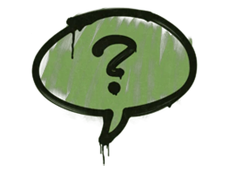 Sealed Graffiti | Question Mark (Battle Green) image