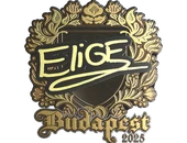 Sticker | EliGE (Gold) | Budapest 2025 image