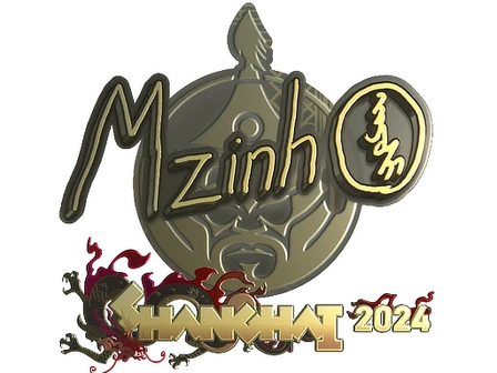 Sticker | mzinho (Gold) | Shanghai 2024 image