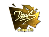 Sticker | denis (Gold) | Cologne 2016 image
