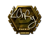 Sticker | k0nfig (Gold) | London 2018 image
