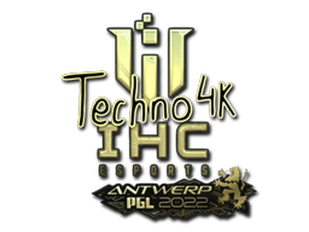 Sticker | Techno4K (Gold) | Antwerp 2022 image
