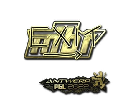Sticker | exit (Gold) | Antwerp 2022 image