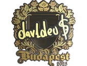 Sticker | dav1deuS (Gold) | Budapest 2025 image