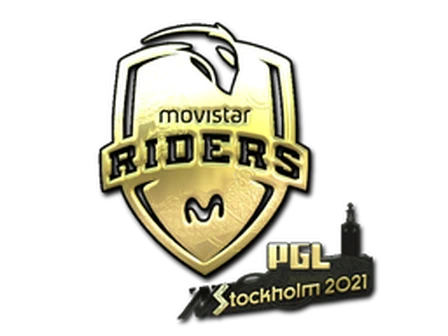 Sticker | Movistar Riders (Gold) | Stockholm 2021 image