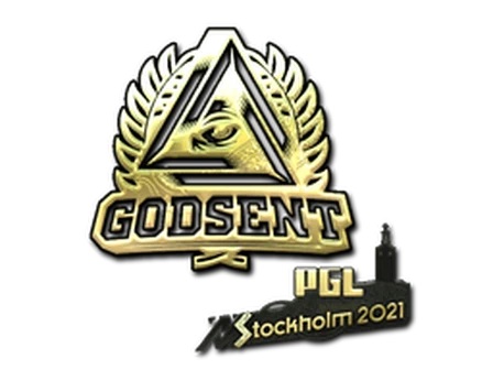 Sticker | GODSENT (Gold) | Stockholm 2021 image