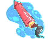 Sticker | Big Red Rocket (Glitter) image
