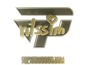 Sticker | n1ssim (Gold) | Copenhagen 2024 image