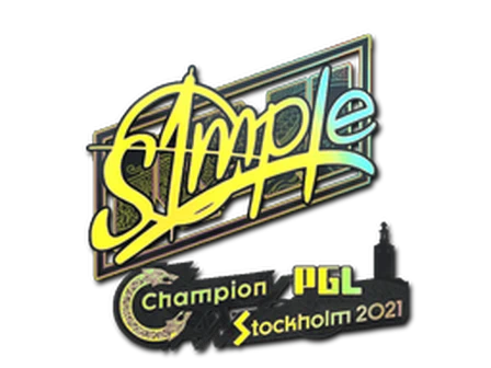 Sticker | s1mple (Holo) | Stockholm 2021 image