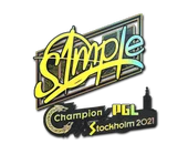 Sticker | s1mple (Holo) | Stockholm 2021 image