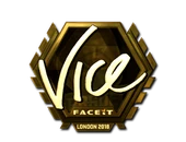Sticker | vice (Gold) | London 2018 image
