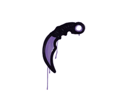 Sealed Graffiti | Karambit (Monster Purple) image