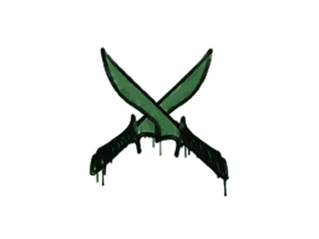 Sealed Graffiti | X-Knives (Jungle Green) image