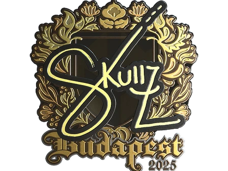 Sticker | skullz (Gold) | Budapest 2025 image