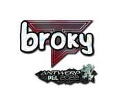 Sticker | broky (Glitter) | Antwerp 2022 image