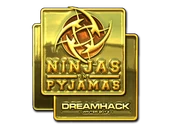 Sticker | Ninjas in Pyjamas (Gold) | DreamHack 2014 image