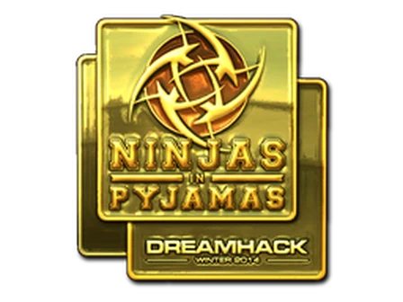 Sticker | Ninjas in Pyjamas (Gold) | DreamHack 2014 image