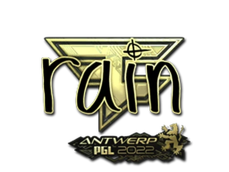 Sticker | rain (Gold) | Antwerp 2022 image