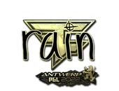 Sticker | rain (Gold) | Antwerp 2022 image