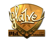 Sticker | gla1ve (Gold) | Krakow 2017 image