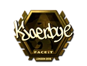 Sticker | Kjaerbye (Gold) | London 2018 image